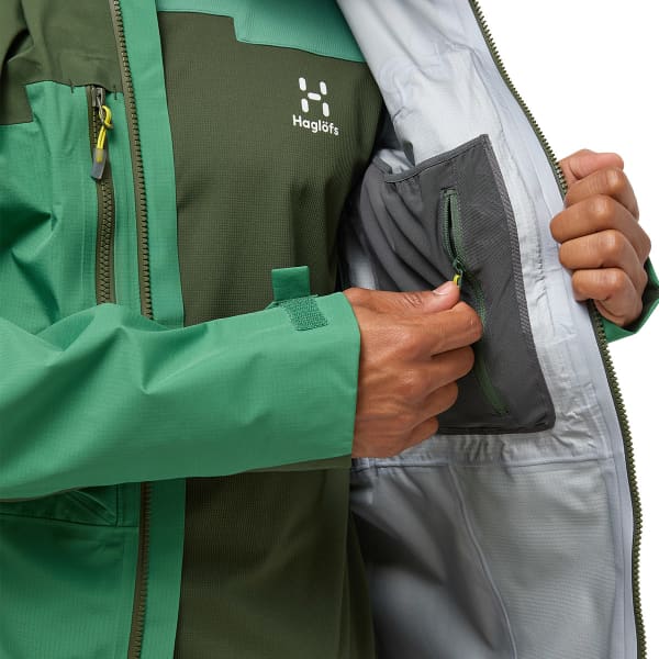 Veste alpinisme HAGLÖFS SPITZ GTX PRO JACKET M SEAWEED GREEN/DK JELLY GREEN