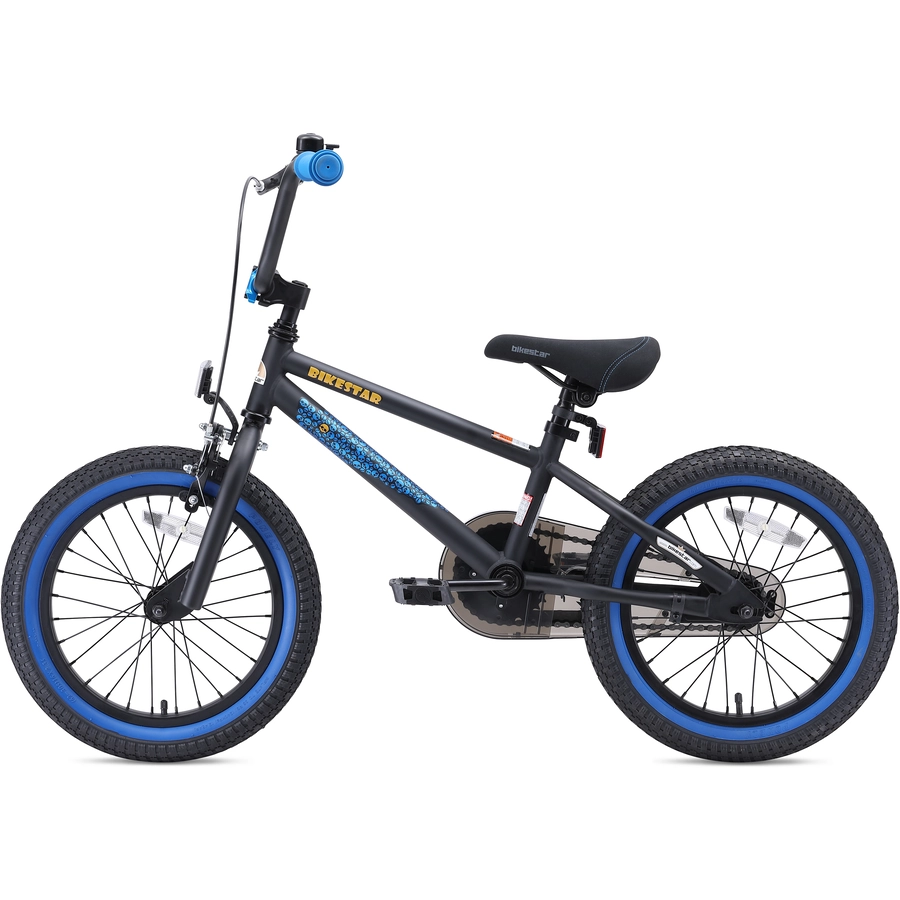Bikestar Kinderrad 16 Zoll BMX schwarz, blau