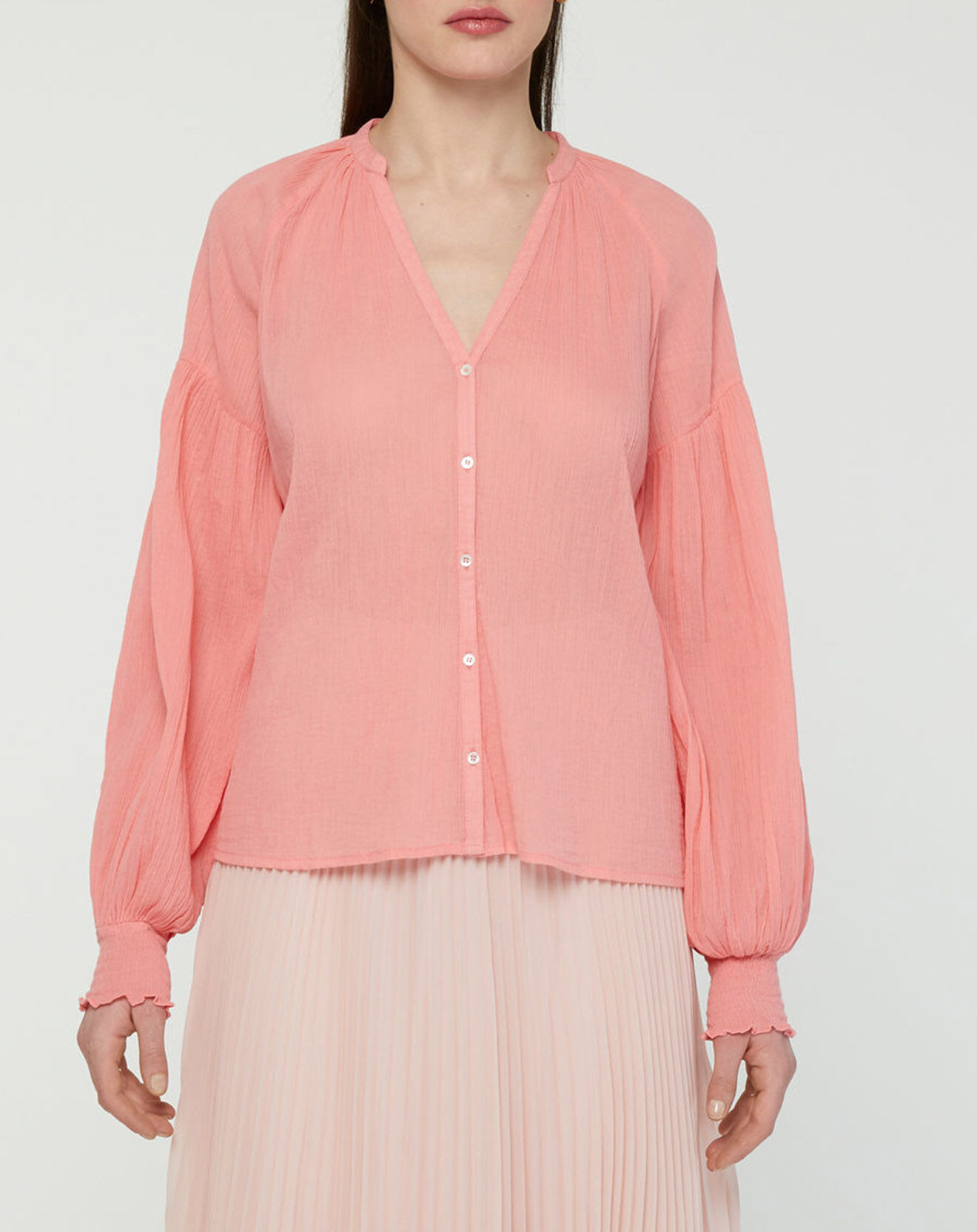 Galeries Lafayette Chemise Ethan ample rose