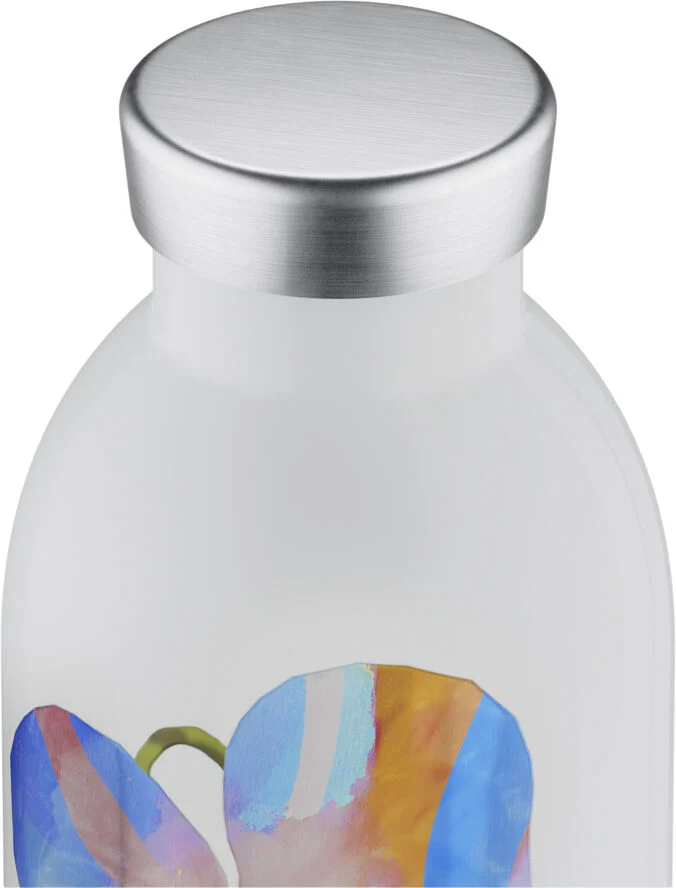 24Bottles Termoflaske - Clima - Cosmic Flowers 500 ml Hvid