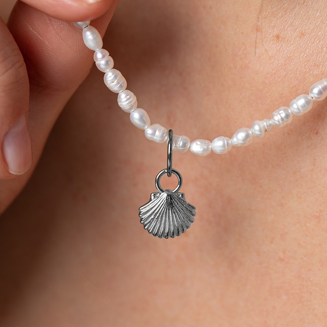 Paul Hewitt Charm Scallop Marinium Ocean Steel Silbrig