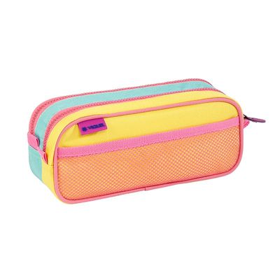 Trousse Roller Disco - 2 compartiments - bleu - Viquel