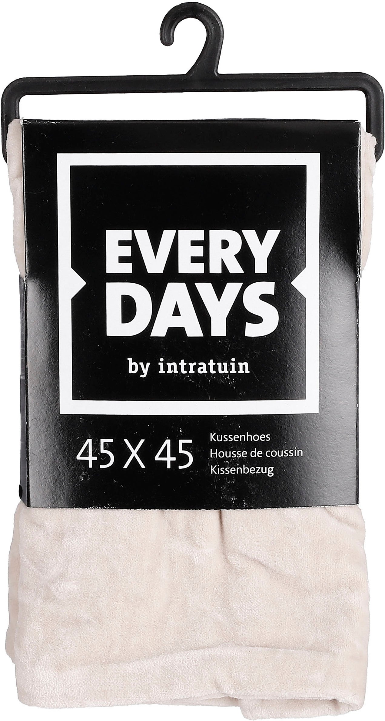 Everydays kussenhoes Fluweel crème 45 x 45 cm