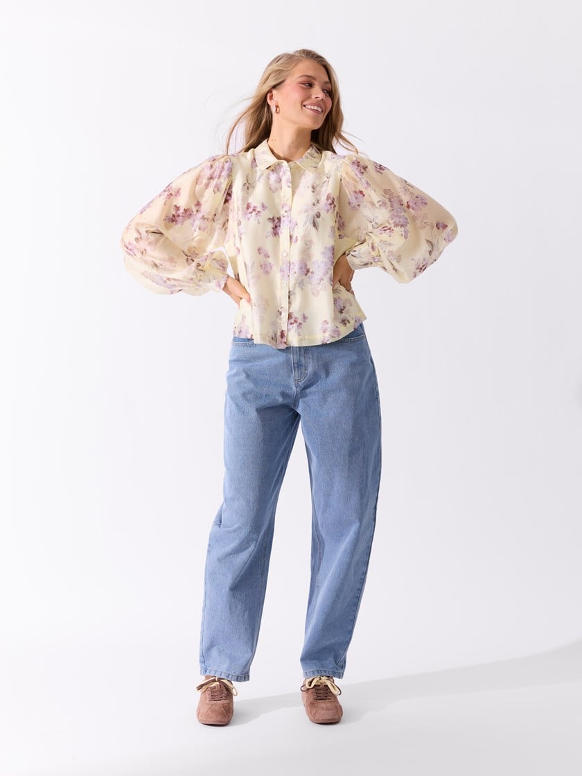 Allegra bluse Transparent Yellow