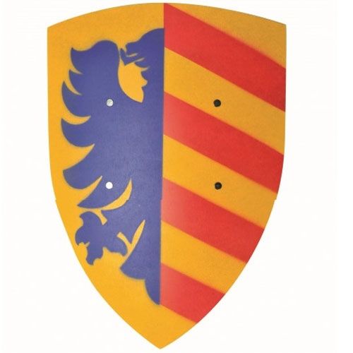 Schild lancelot met blauwe adelaar en strepen - groot