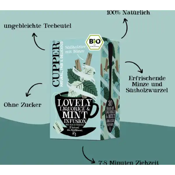Bio Kräutertee Lovely Liquorice & Mint Infusion