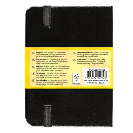 Idena Notizbuch, A6, schwarz