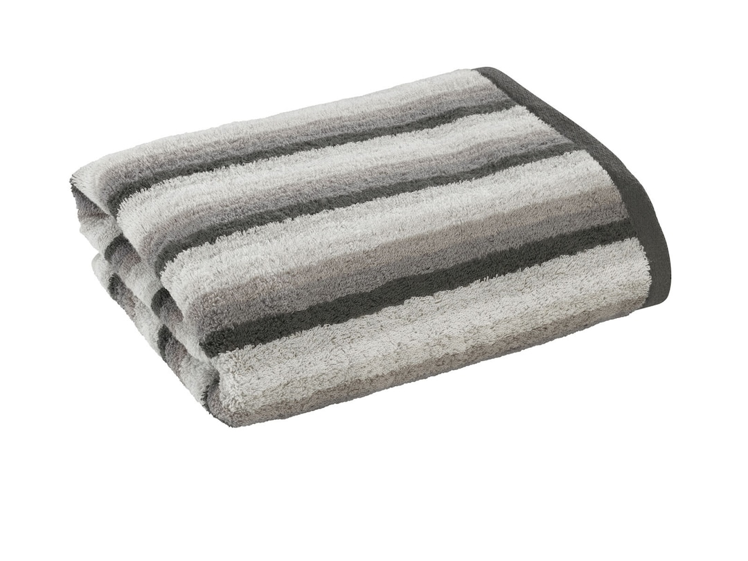 Handtuch STREIFEN 50 x 100 cm grau