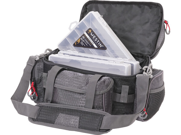 Sac à bandoulière Westin W4 Lure Bag Small Titanium Black (Incl. 4 Boîtes)