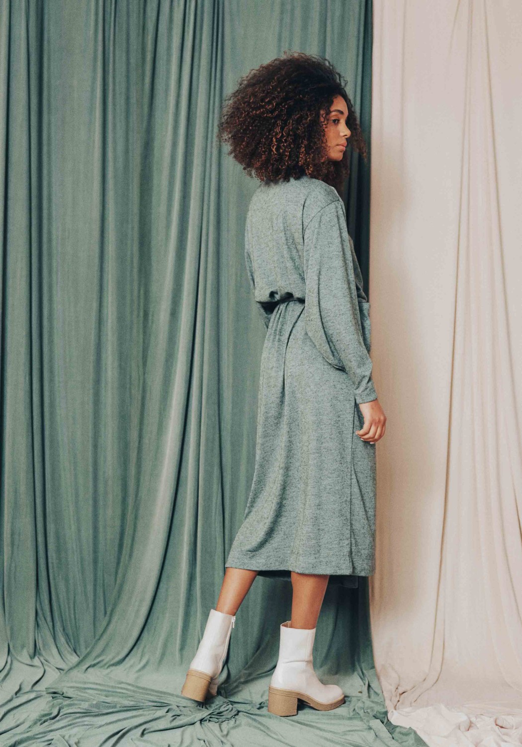 Cossac Wickel-Kleid Wrap Dress Sage Green
