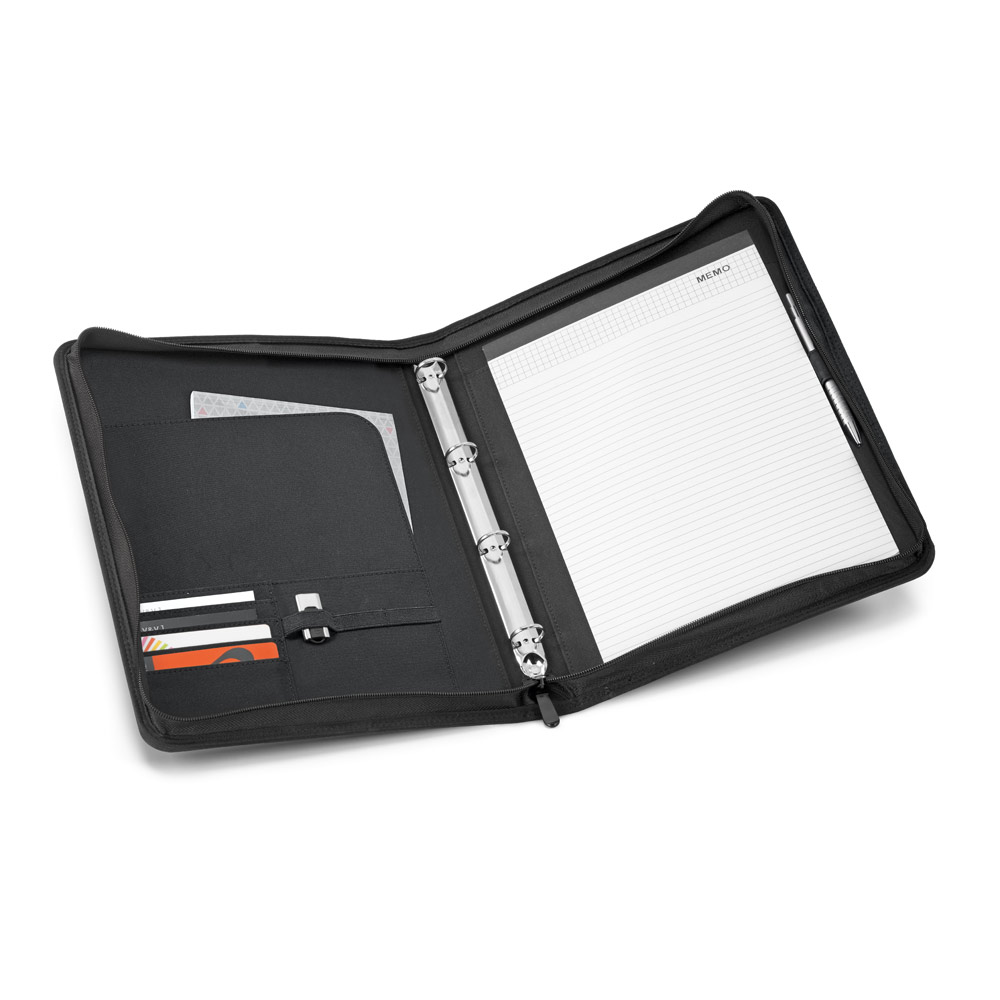 hi!dea 92073 - Porte-documents A4 A4 en 600D avec bloc de pages lignées