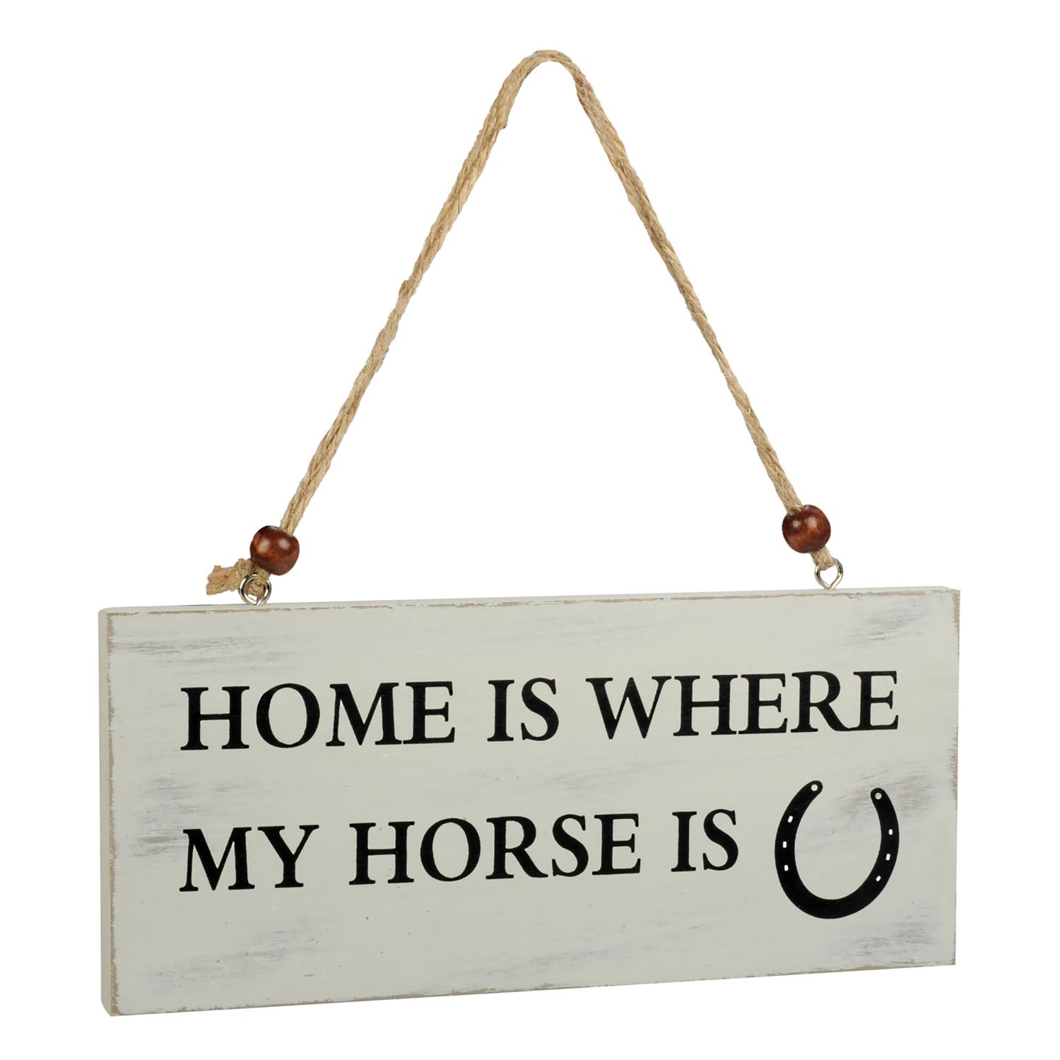 Holzschild HOME IS..  - HORSE