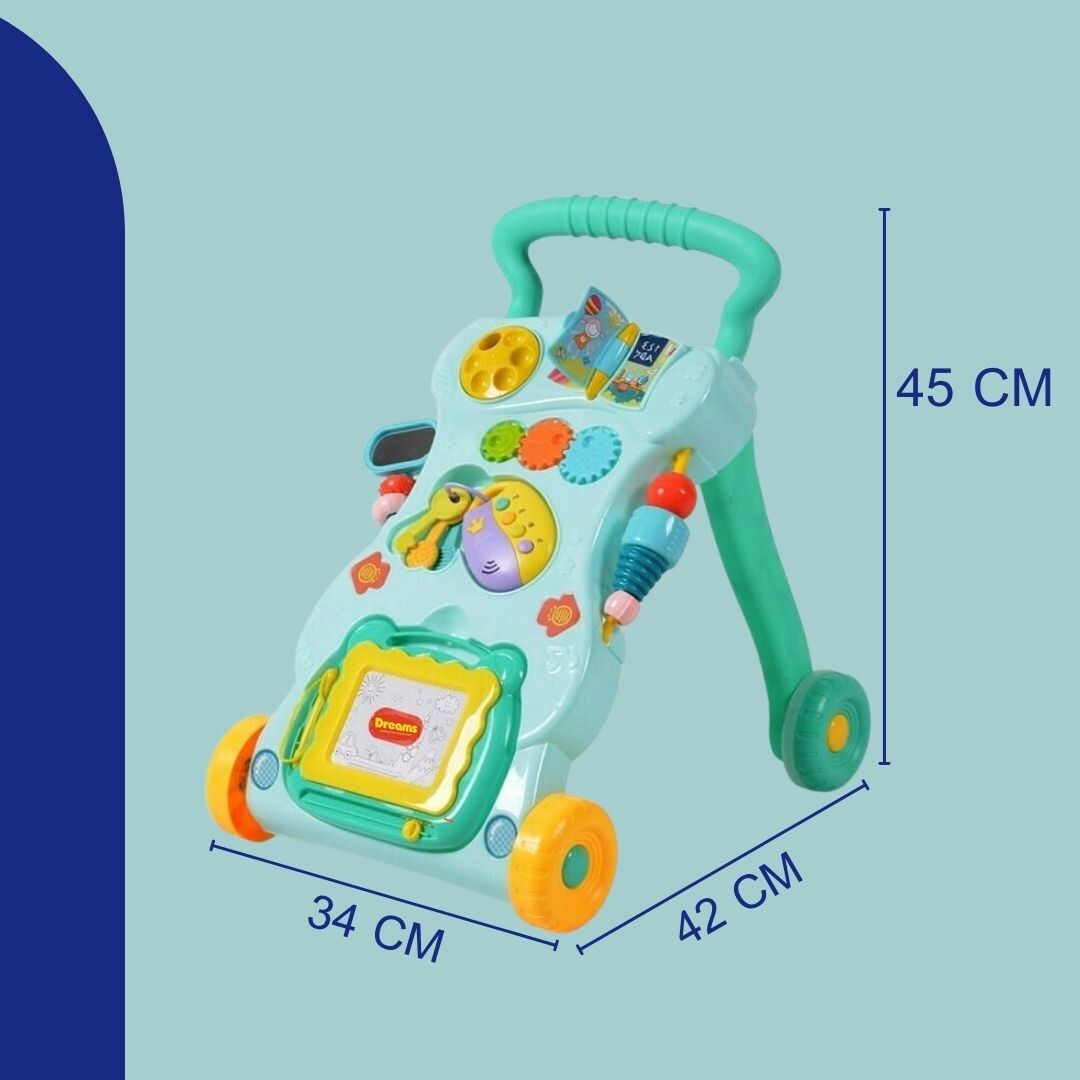 Coemo Spiel- und Laufwagen Nancy Lauflernwagen für Babys Mintgrün