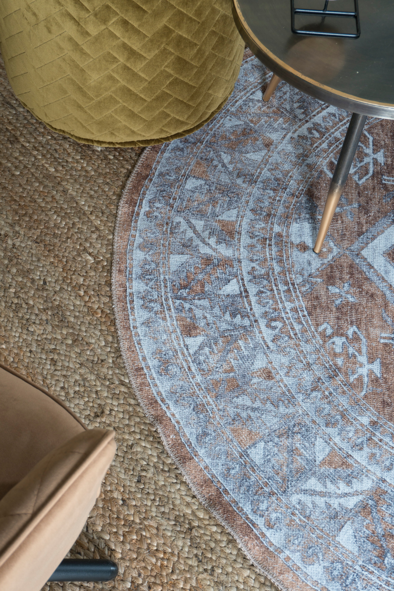 Laria Brown 5 Rond - ø160 cm