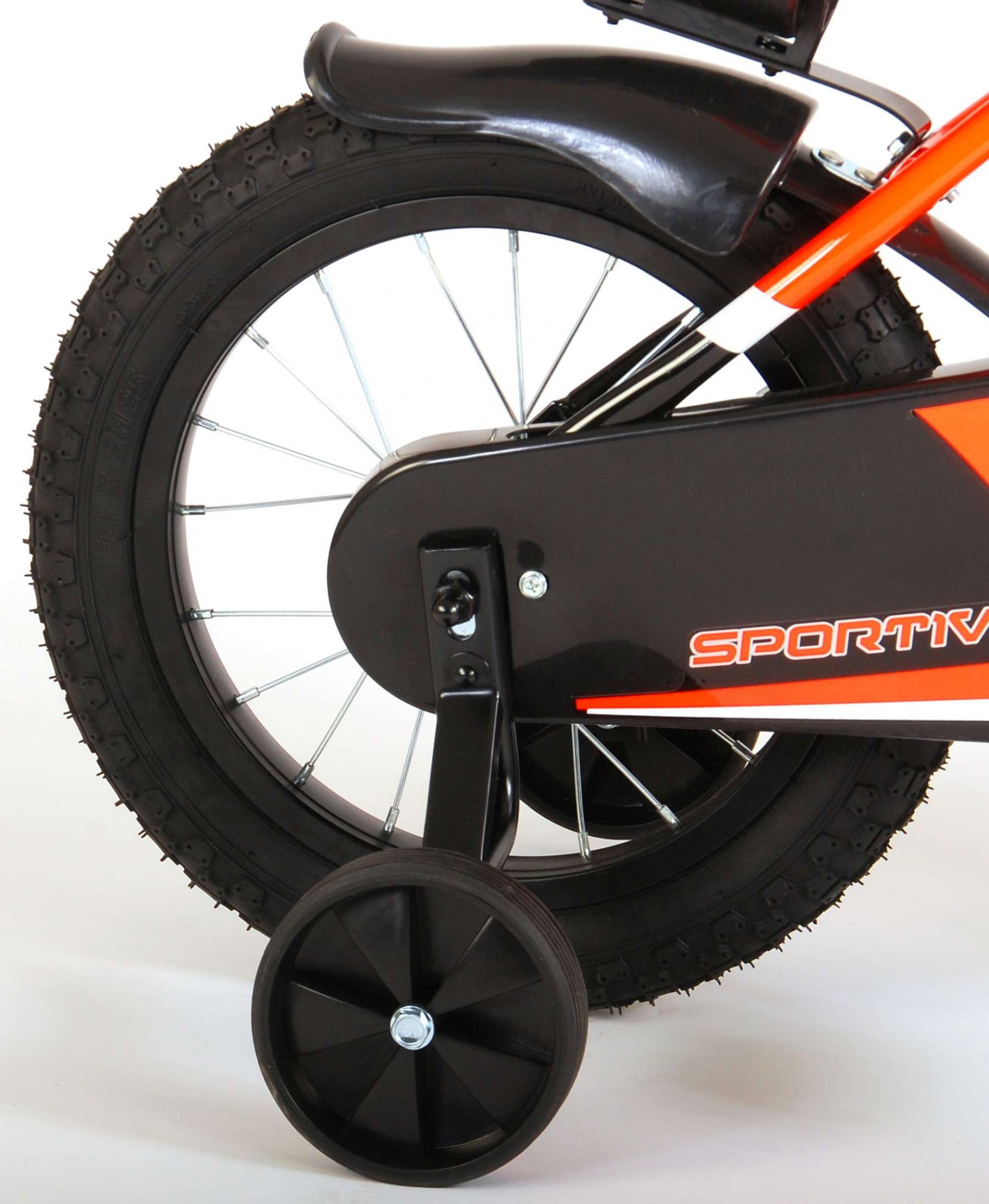 TPFSports Sportivo Kinderfahrrad - Jungen - 14 Zoll - 2 Handbremsen - Neon Orange
