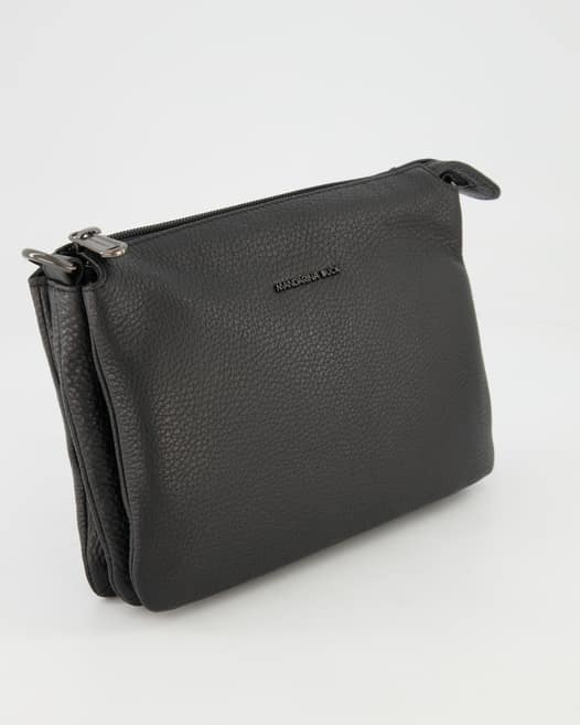 Mandarina Duck Mellow Leather Pochette Umhängetasche in Schwarz