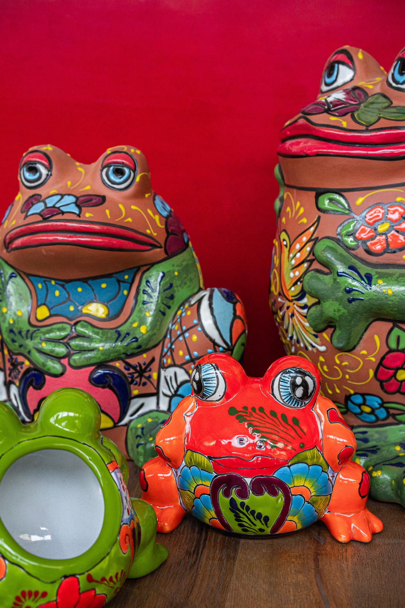 Pflanzgefäß 'Frosch', Keramik, orange, multicolor, L 23 cm, B 15 cm, H 15 cm günstig bestellen
