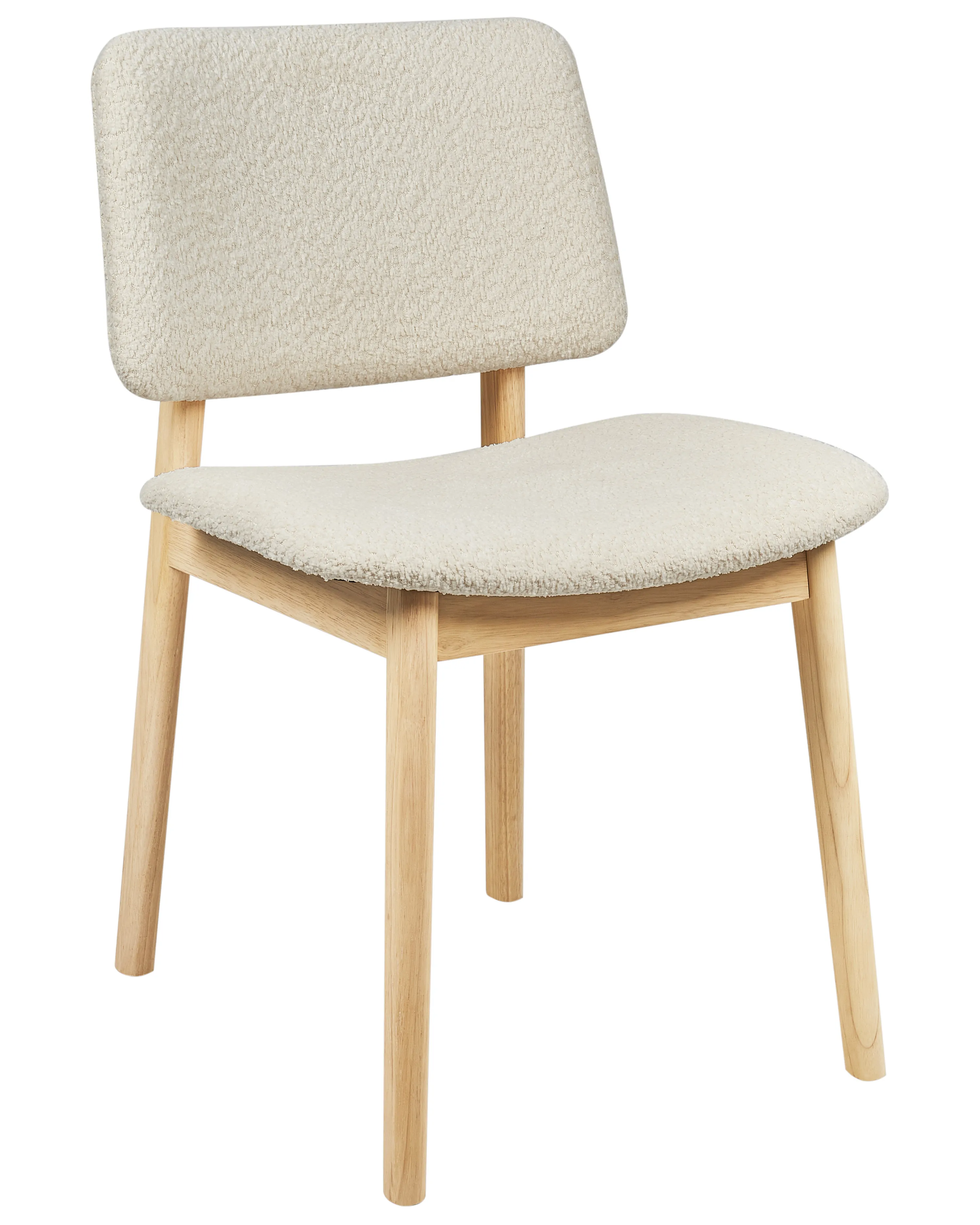 Set van 2 eetkamerstoelen BLANE Bouclé Lichtbruin/wit