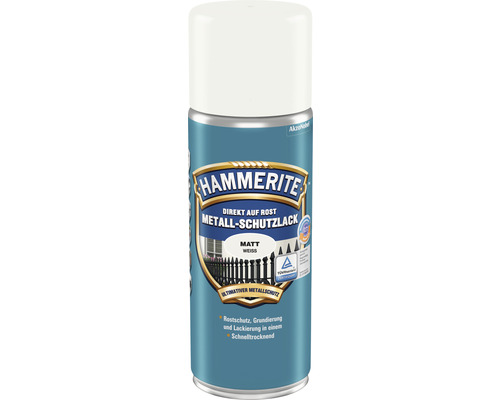 Hammerite Metaalbeschermende Verfspray, Mat Wit, 400 ml