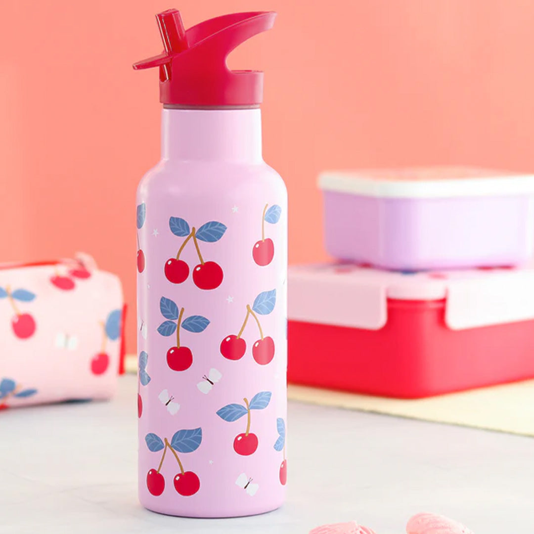 a little lovely company rvs drinkfles kersen - 500 ml