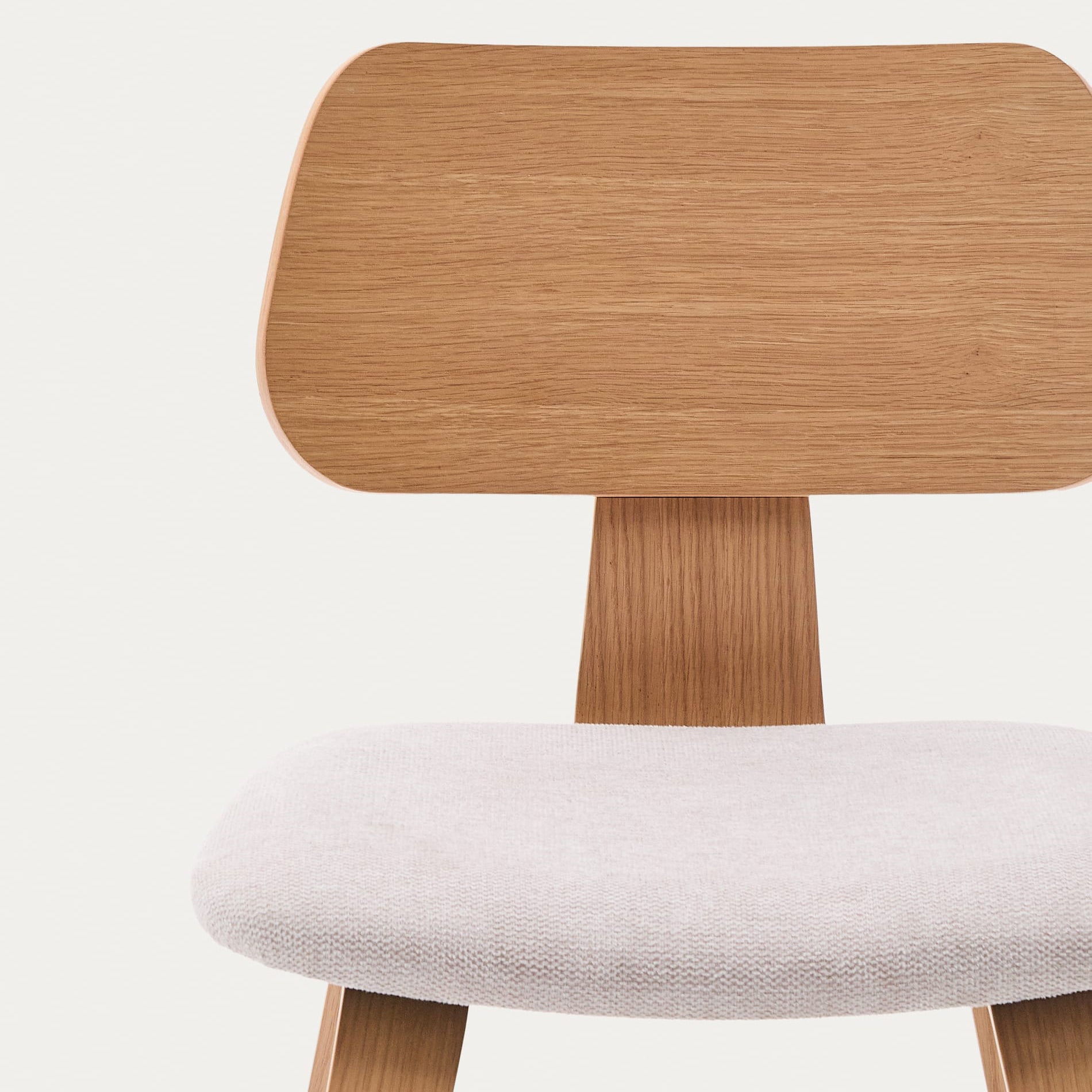 Kave Home Gena Eetkamerstoel - Eiken / Beige