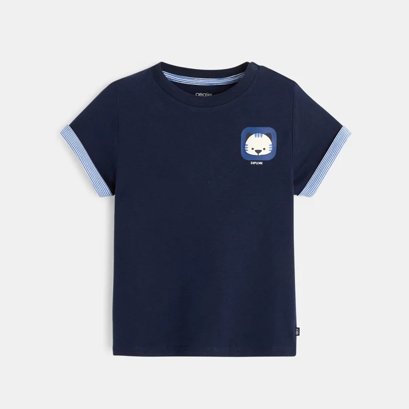 T-shirt à motif bleu bébé garçon Bleu