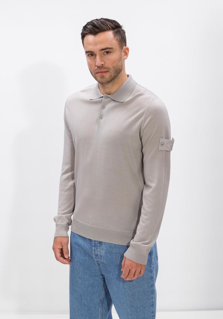 grijze stone island polo ls polo s00fc