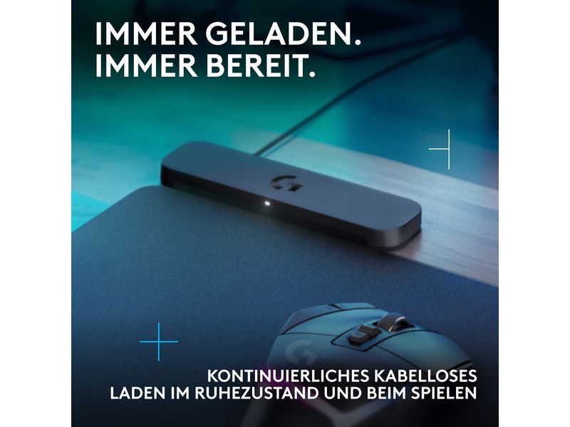 Logitech Gaming-Mausmatte Powerplay 2 Schwarz Kabelloses Ladesystem für Logitech G POWERPLAY 2