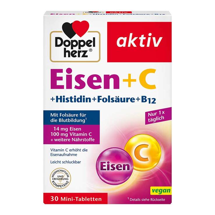 Doppelherz Eisen+Vitamin C+L-Histidin Tabletten, 30 St