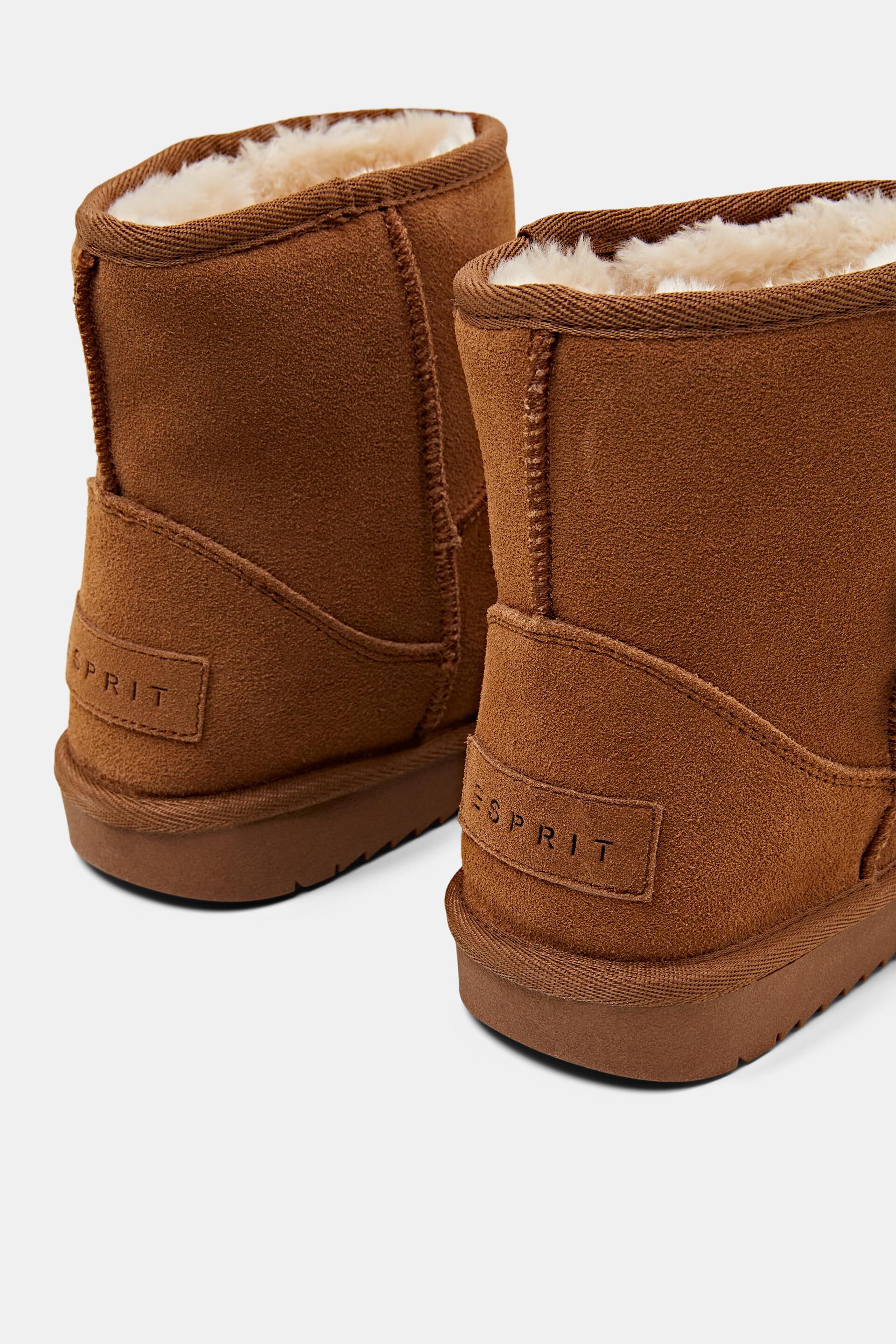 Bottines en daim doublées de fourrure synthétique