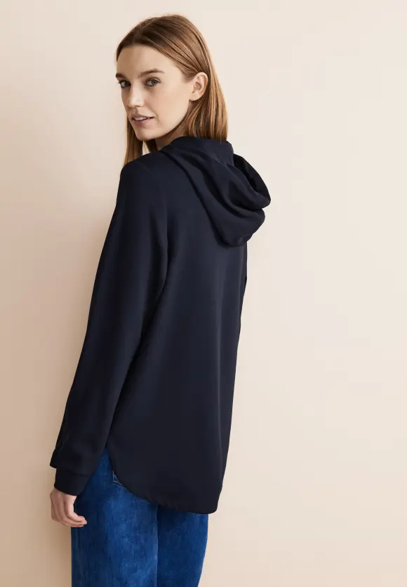 Shirt im Hoodie Style - deep blue