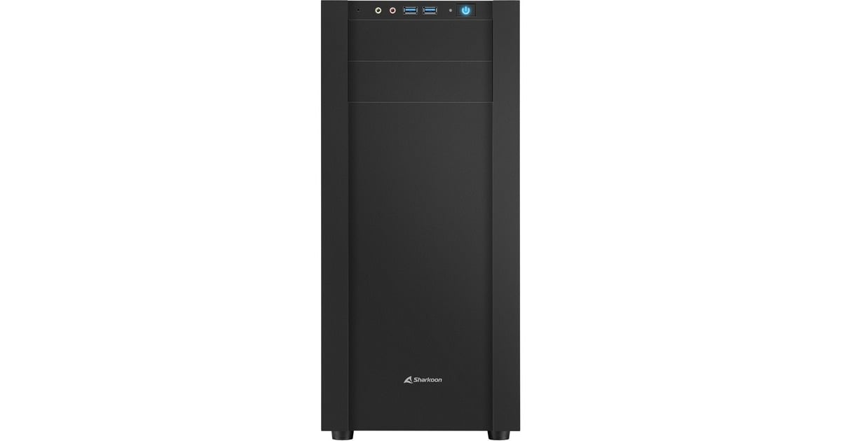SharkoonS25-W midi tower behuizing  (Zwart | 2x USB-A | Window)