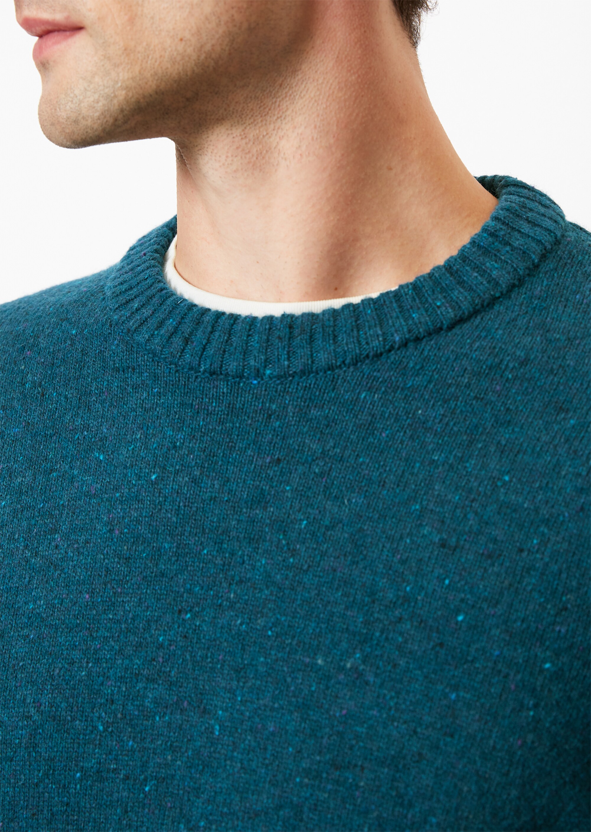 Pullover regular aus gesprenkeltem Tweedgarn