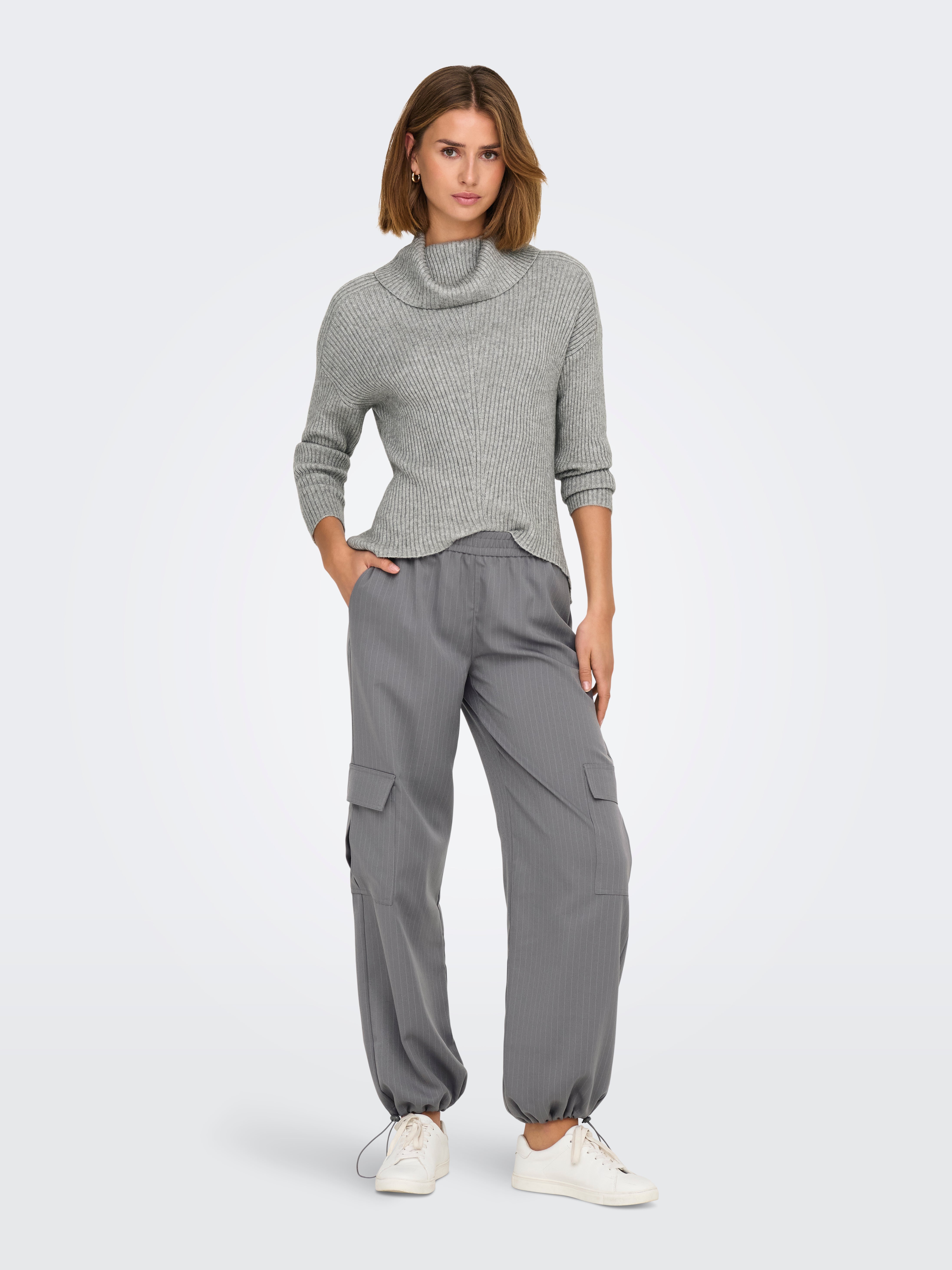 ONLKATIA Strickpullover Medium Grey Melange