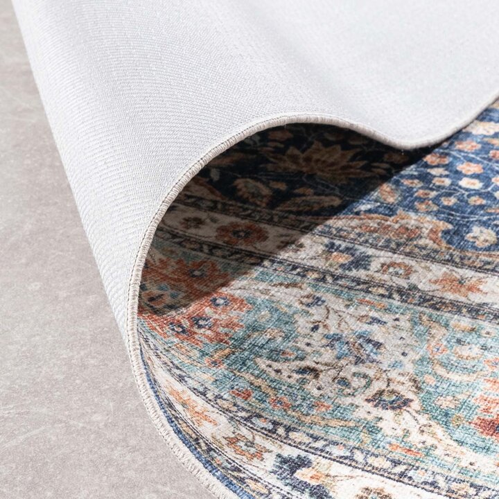 Binnen- en buitenkleed - Kairo Medaillon Donkerblauw/Terra