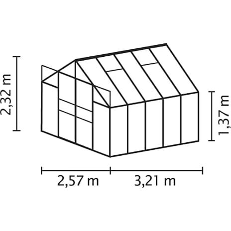 Mars 8300 drivhus - sort