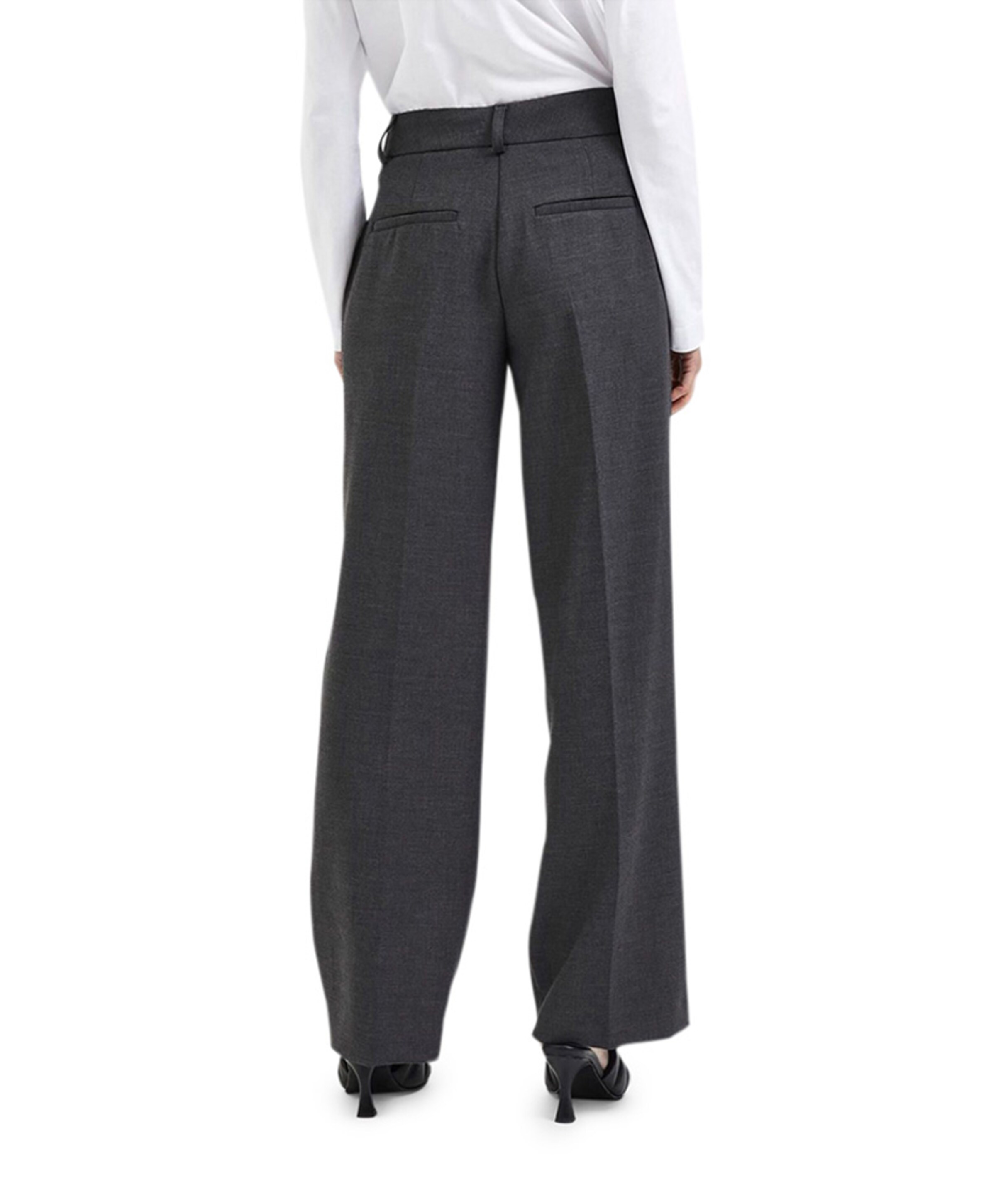 Selected SLFRITA MW WIDE PANT DGM N NOOS dames broek grijs