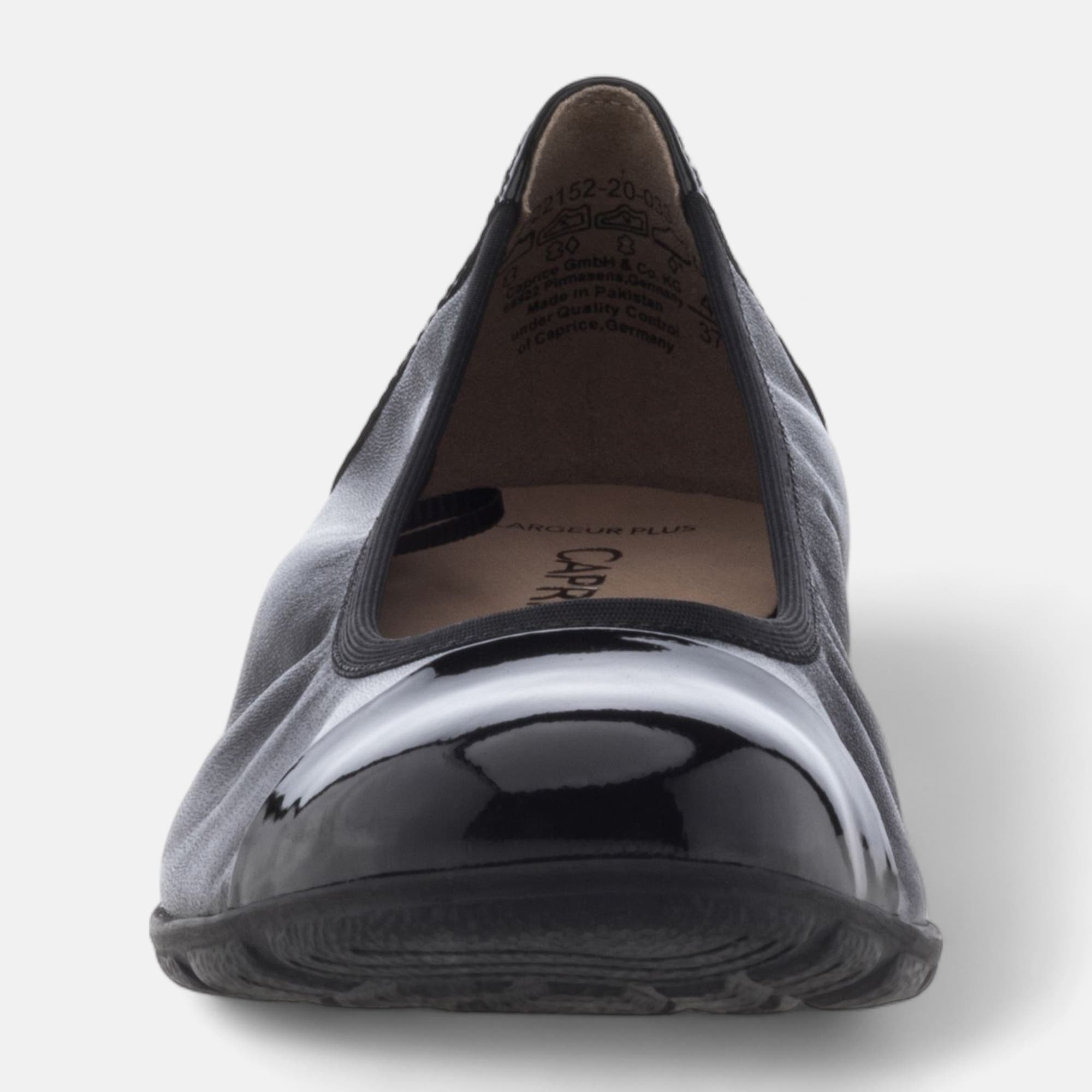 Ballerines Femme en cuir noir