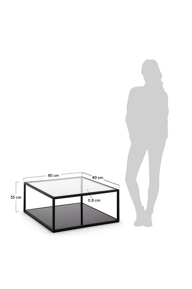 GREENHILL sofabord 80x80 cm