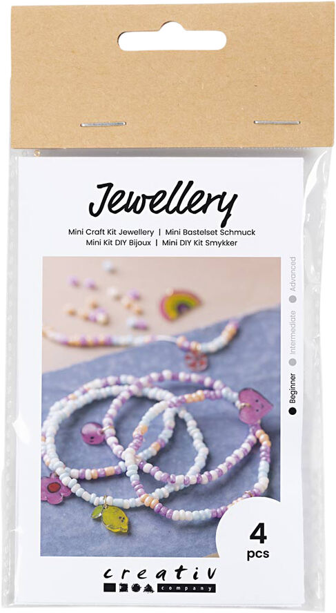 Creativ Company Mini DIY Kit Smykker, Armbånd krympeplast