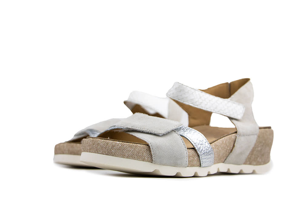 Durea Sandaal Offwhite Zilver Wit Zand
