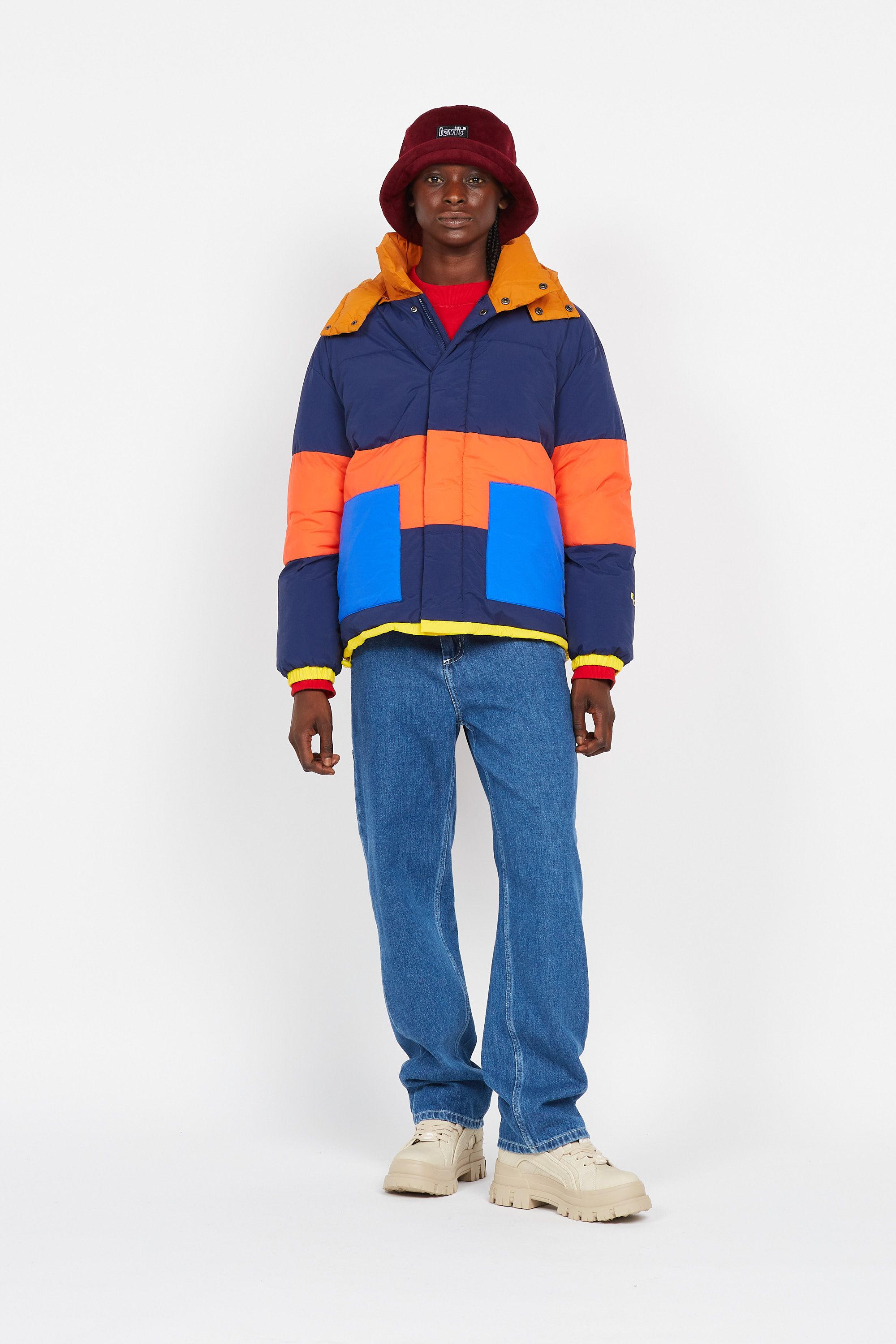 BOBO CHOSES Doudoune Color block short puffer Multicolore