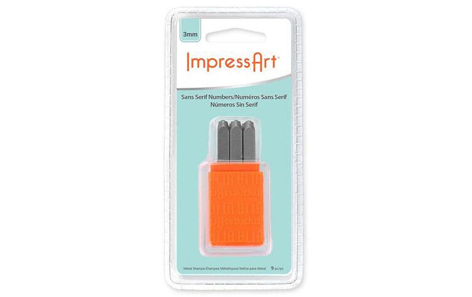 Prägestempel Set 3 mm Zahlen 1-9, 9 StückImpress Art Zahlen gravieren