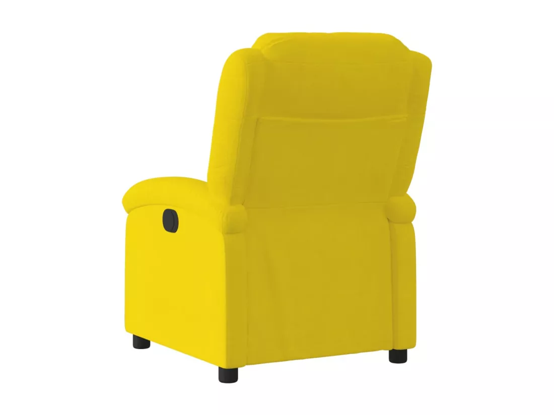 Fauteuil inclinable jaune velours