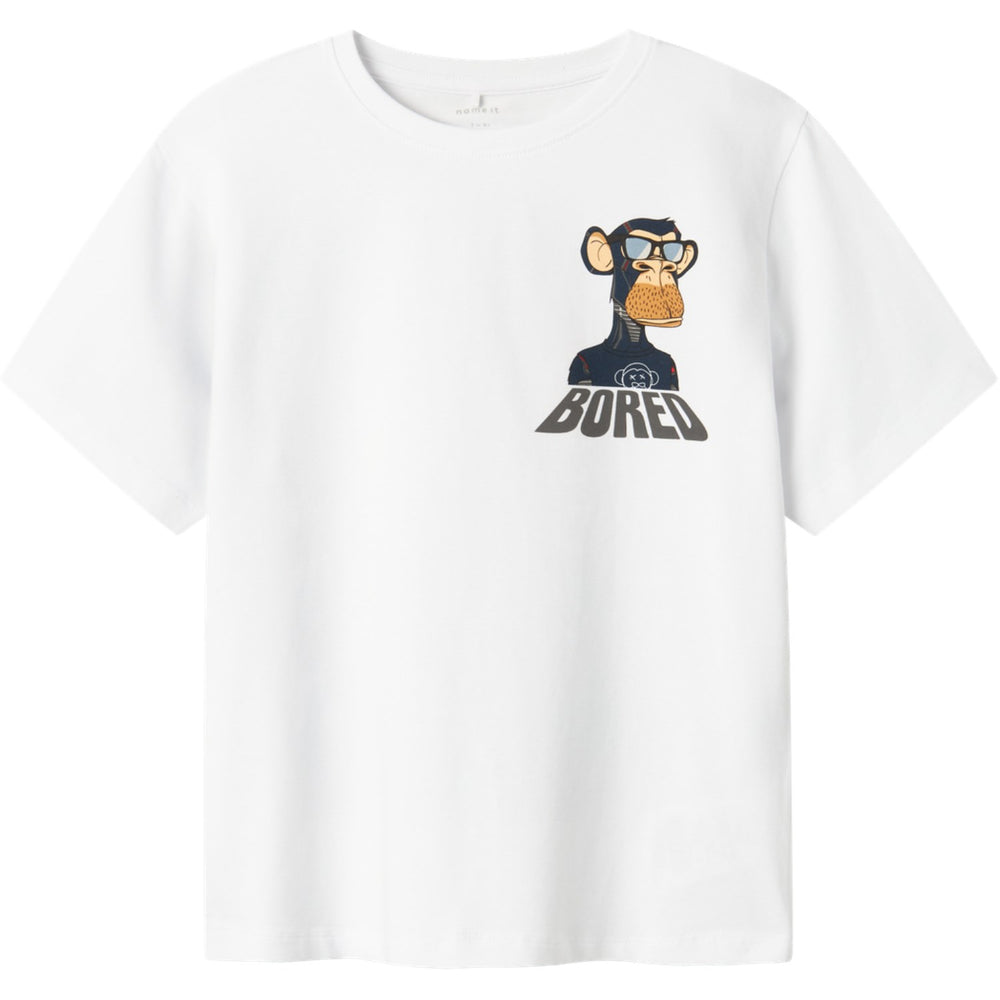 Køb Name It Bright White Dyn Bored Of Directors Regular T-Shirt