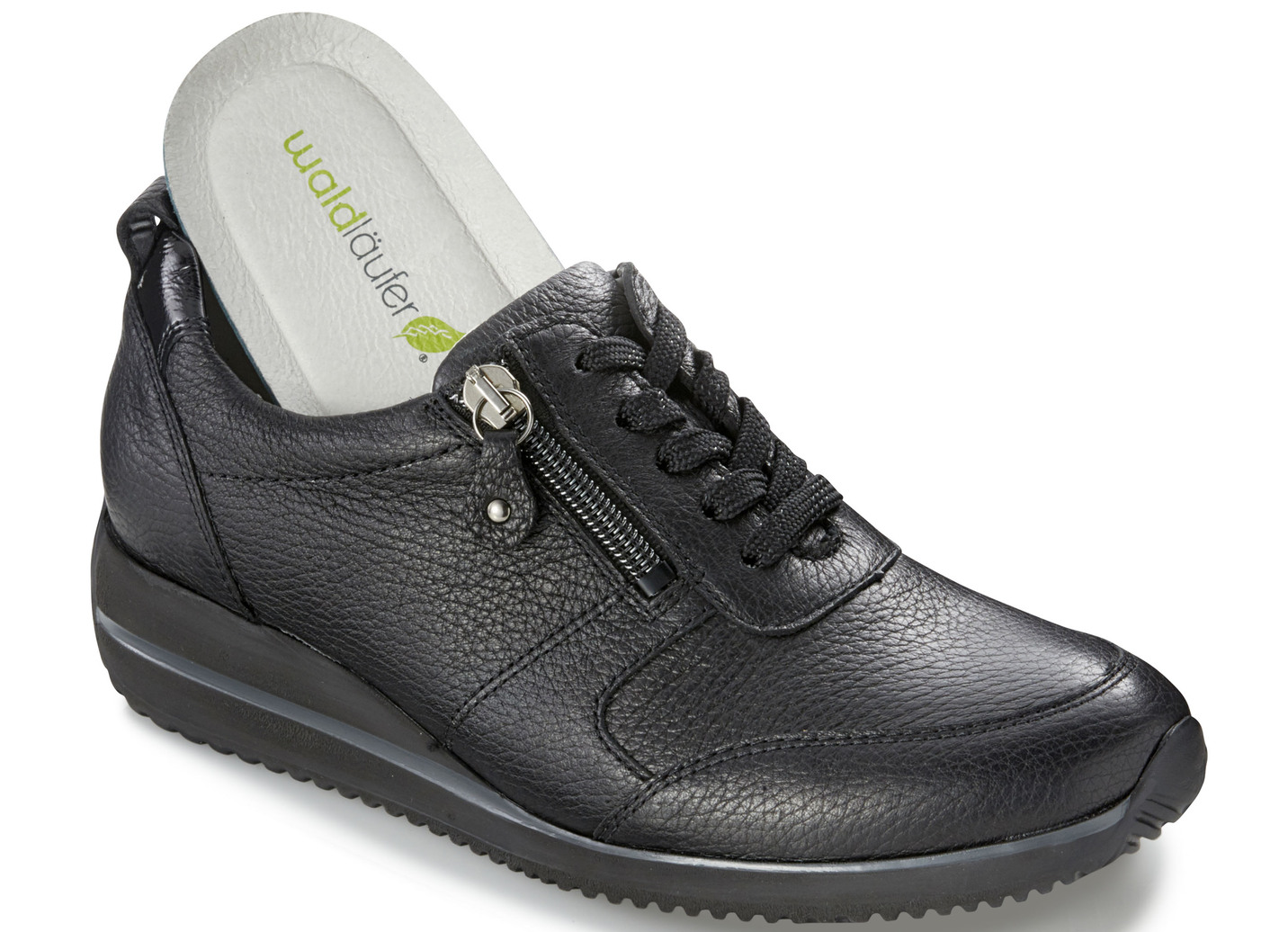 Waldläufer Schnürschuh mit praktischem Reißverschluss