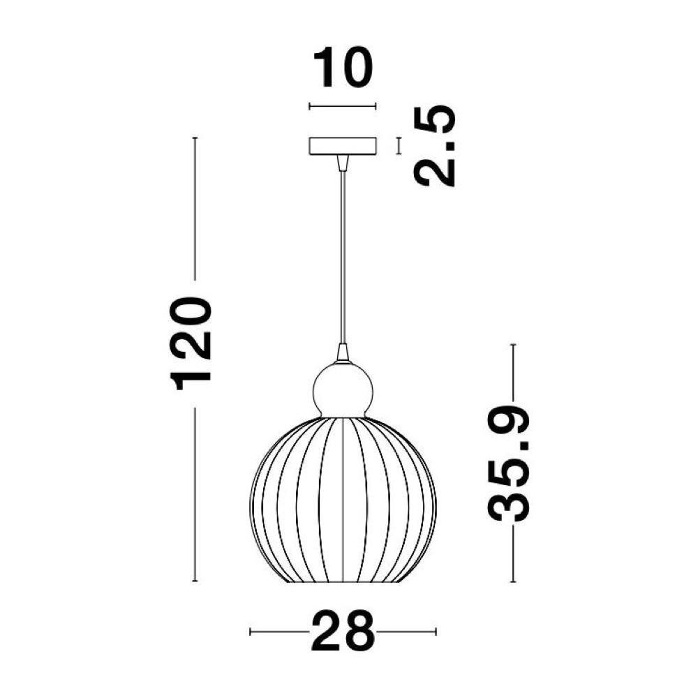 Odell hanglamp in wit en chroom E27
