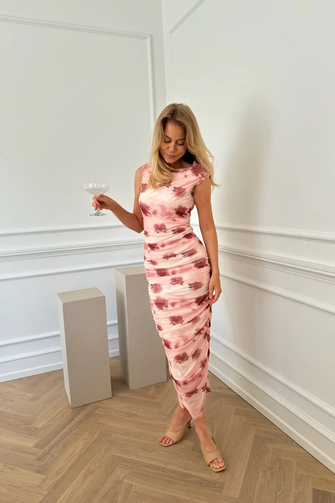 BYIC Miraic Mesh Dress rp rose print