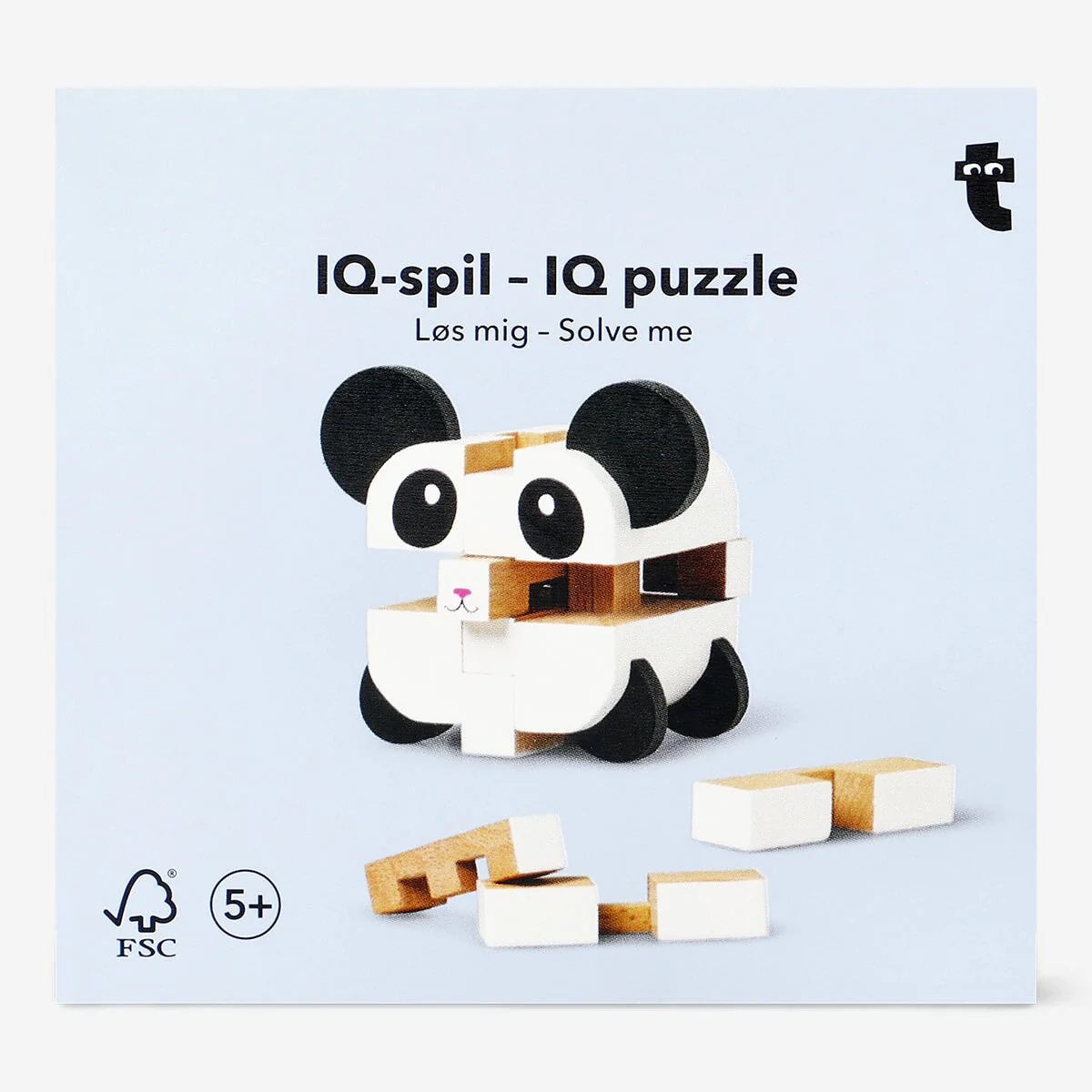 Panda IQ-spil i træ