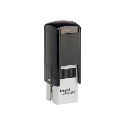 Trodat Printy 4921 - Tampon carte de fidélité personnalisable avec logo ou initiales sur 1 à 3 lignes - zone d'impression 12 x 12 mm